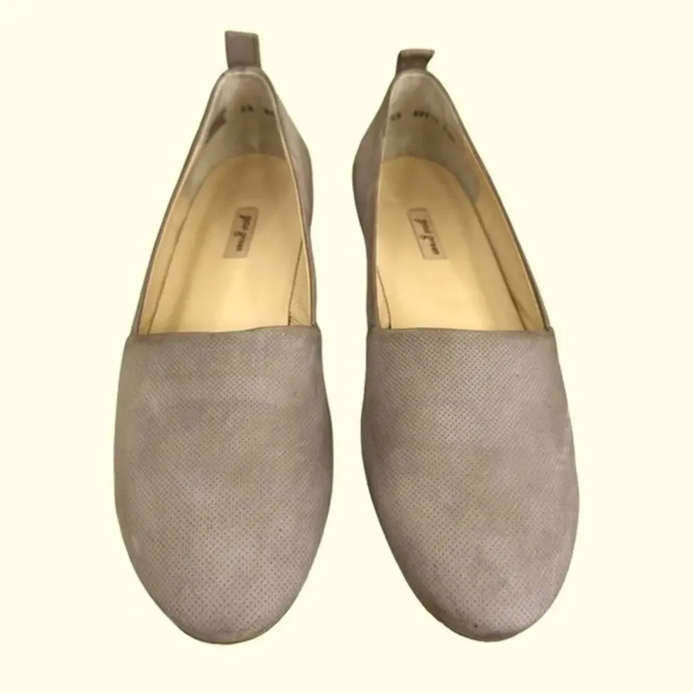 PAUL GREEN Women's Sz (US 8 ) Leather Tan Perforated Slip-on Flats Sz AUS (6.5)